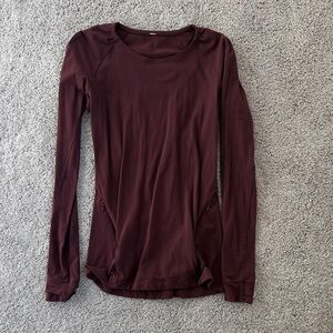 lululemon athletica Dark Maroon Long Sleeve Top